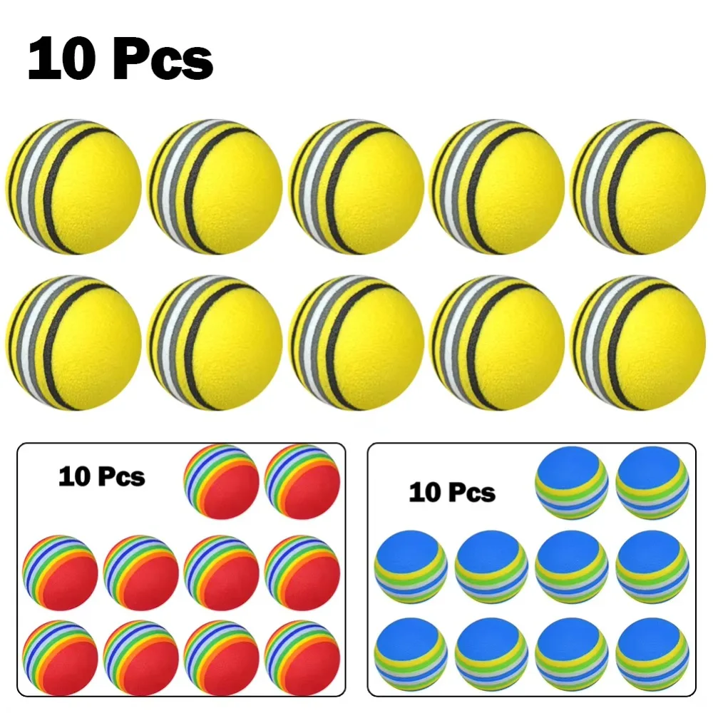 Golf Exercise Equipment - 10 ชิ้น 35 มม. ลูกบอลโฟมฝึกซ้อมกอล์ฟ -
