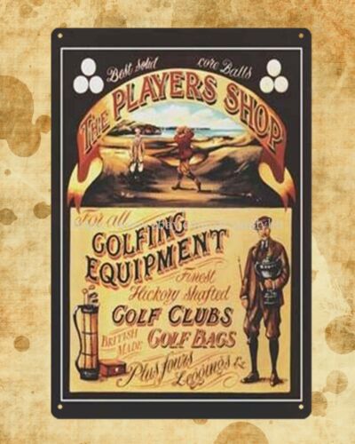 Golf Equipment Shop - นักกอล์ฟซื้ออุปกรณ์กอล์ฟ ป้ายโลหะ ป้ายดีบุก