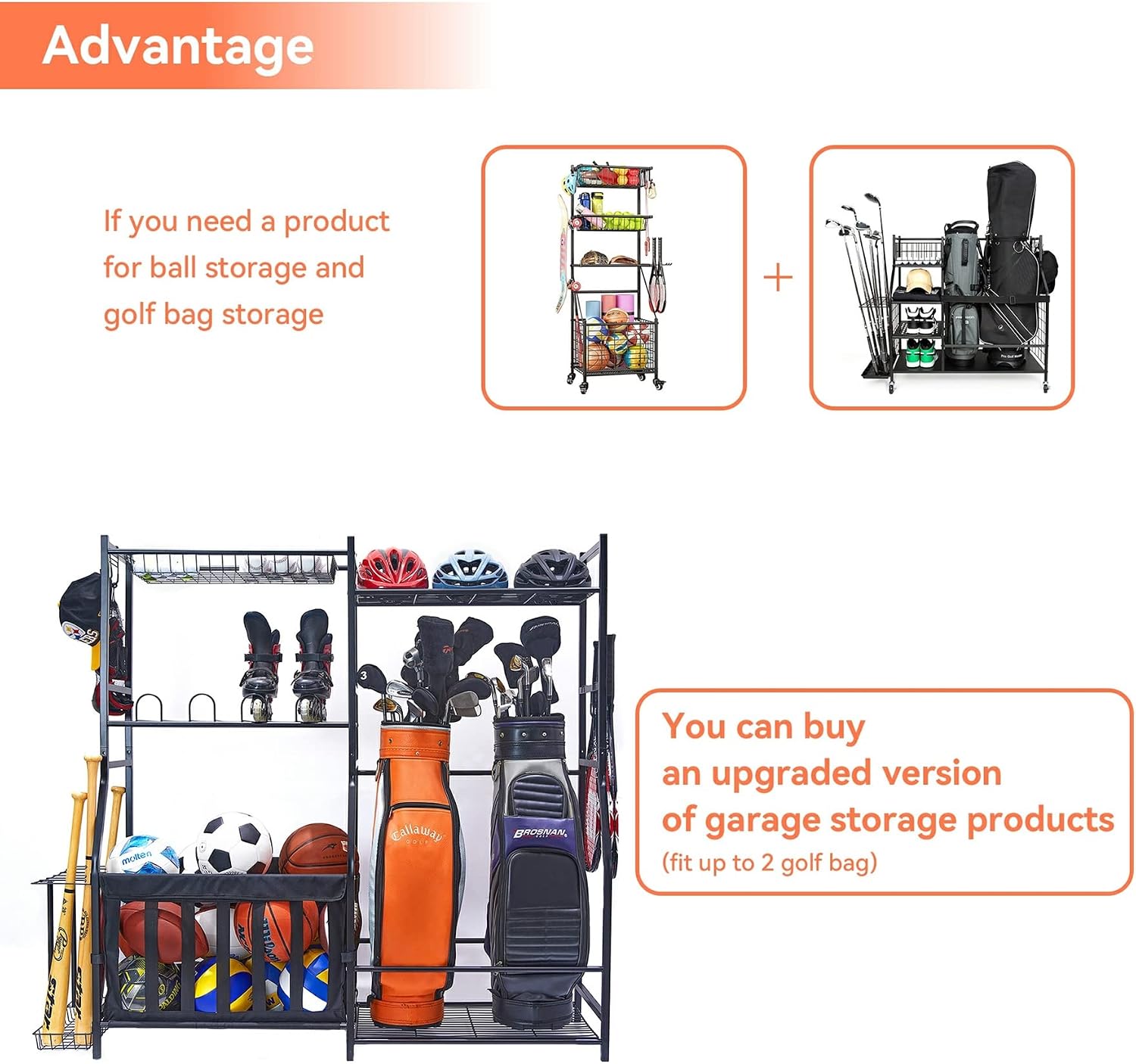 ชั้นวางอุปกรณ์กีฬาในโรงรถ ที่ว - Golf Equipment Organizer For Garage บทวิจารณ์และราคา