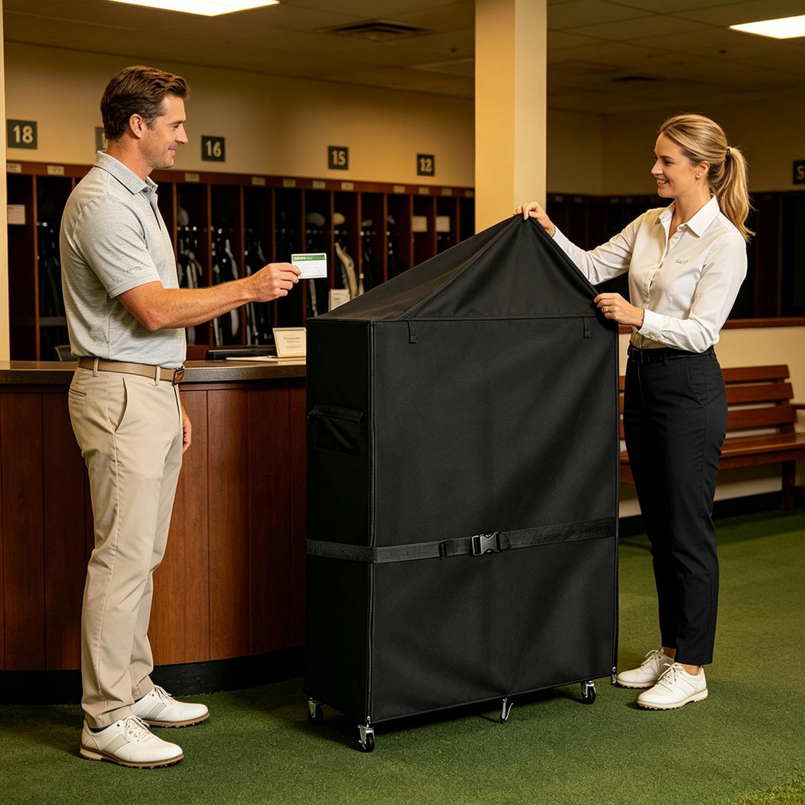 ฝาครอบขาตั้งถุงกอล์ฟ อ็อกซ์ฟอร - Golf Equipment Organizer For Garage บทวิจารณ์และราคา