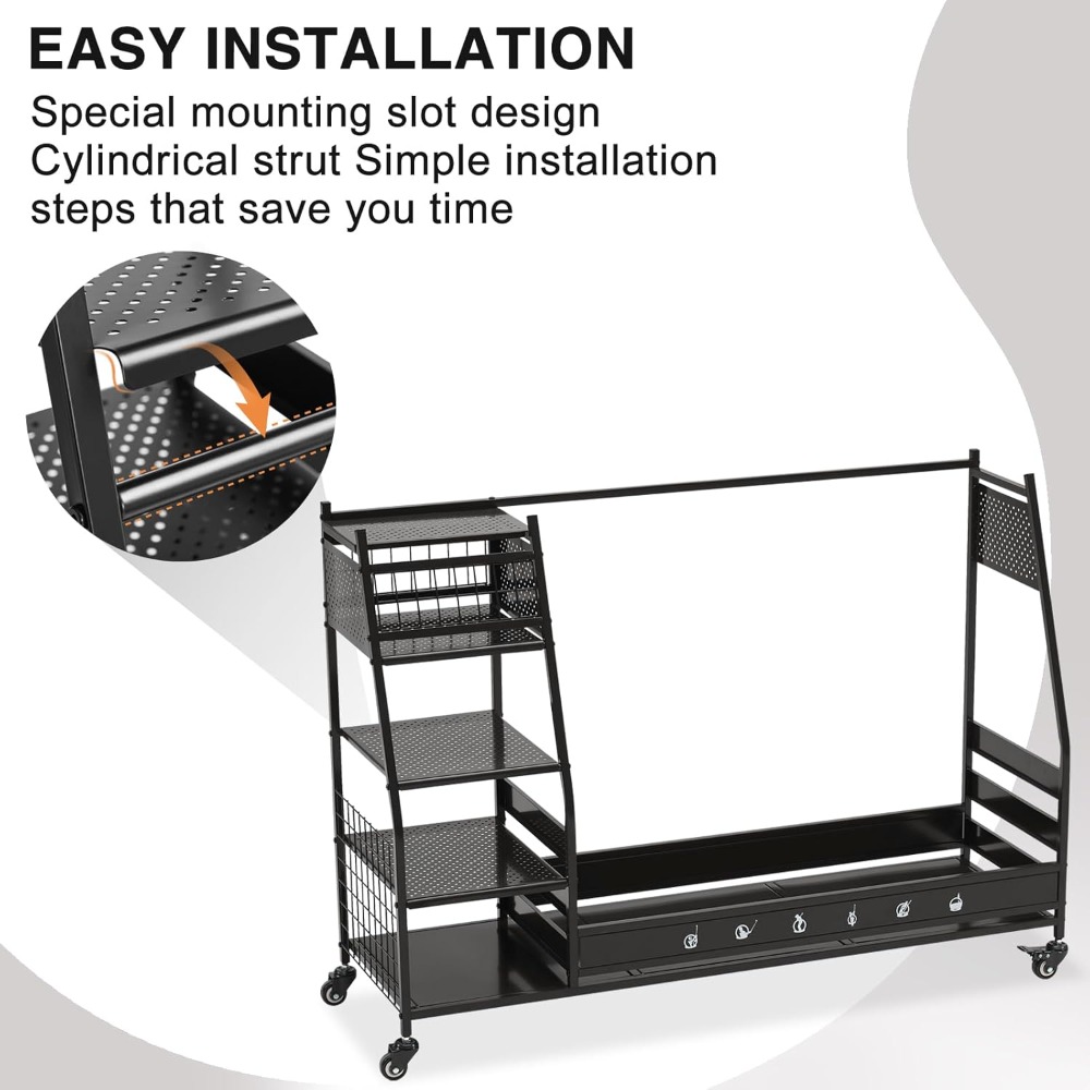 ชั้นวางถุงกอล์ฟ ที่แขวนเก็บอุป - Golf Equipment Organizer For Garage บทวิจารณ์และราคา