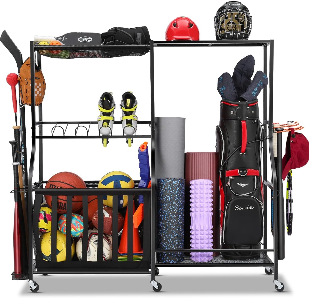 ที่เก็บอุปกรณ์กีฬาในโรงรถพร้อม - Golf Equipment Organizer For Garage บทวิจารณ์และราคา