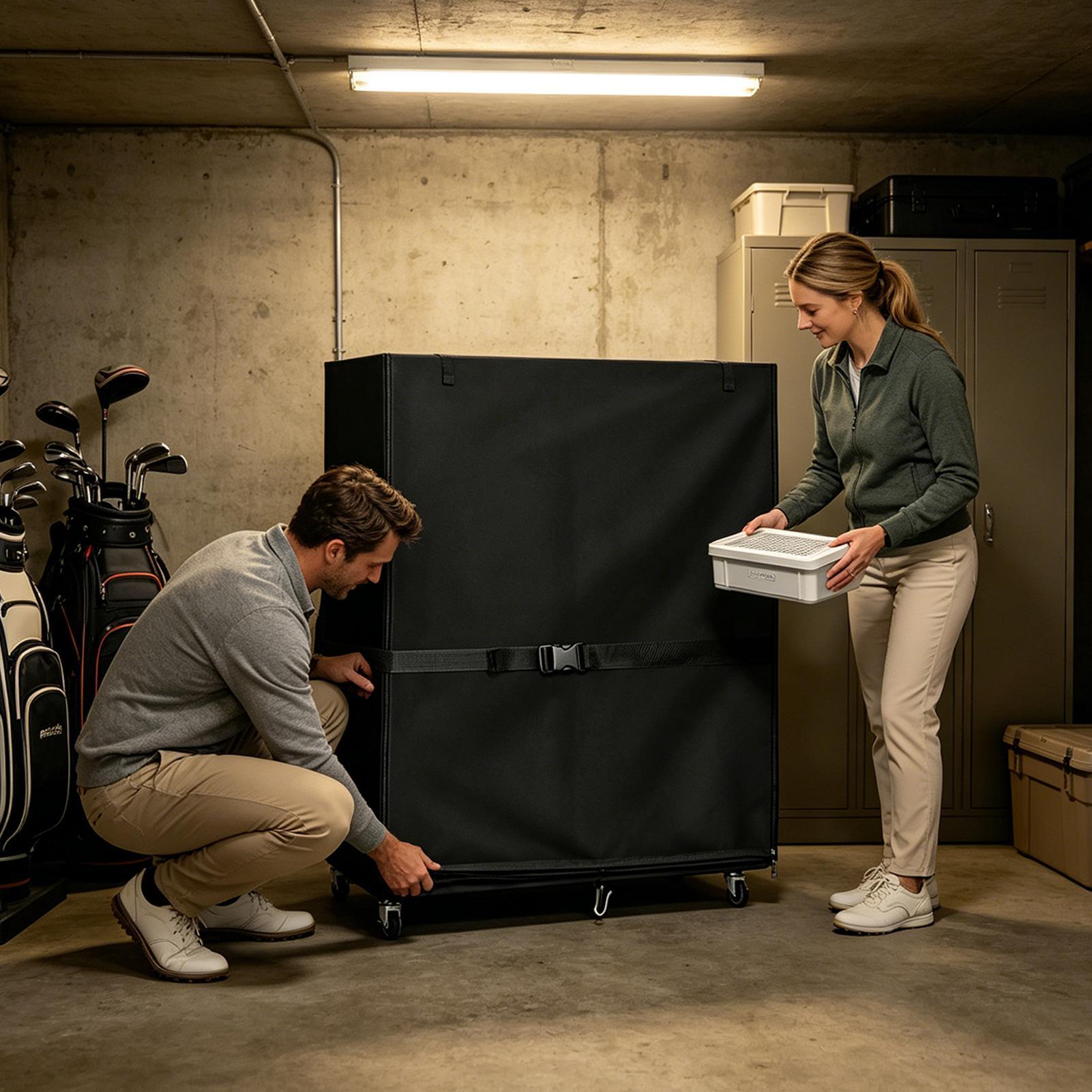 ผ้าคลุมกันฝุ่นสำหรับชั้นวางอุป - Golf Equipment Organizer For Garage บทวิจารณ์และราคา